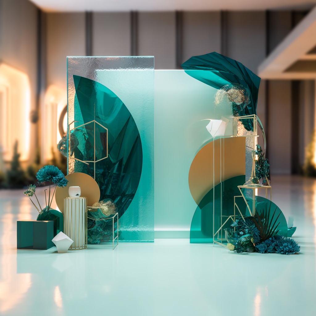 Custom photo zone with floral backdrop